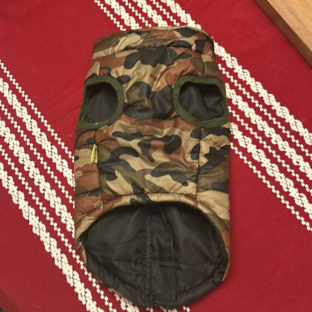 Camo Puffer Vest for Small Dog - Picture 2 of 6